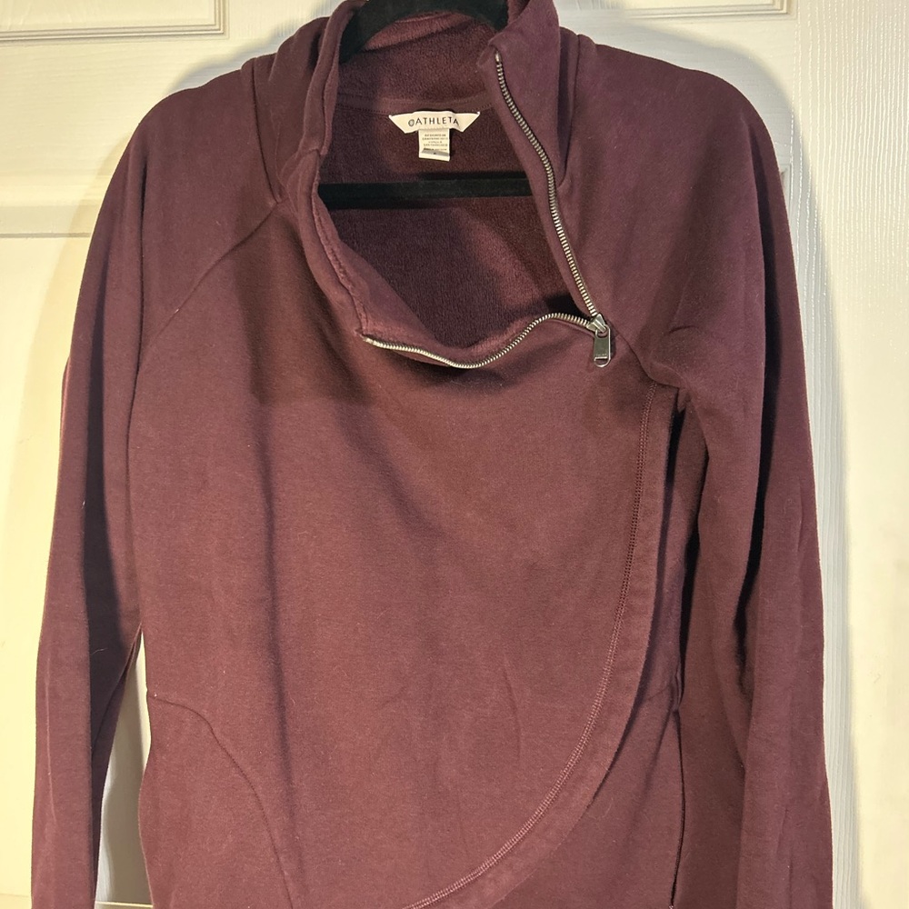 Athleta Maroon Cowl‎ Neck Sweater